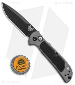 Benchmade 9750BK Mini Coalition Automatic Knife Gray Al/Black G-10 (2.9" Black) -Adventure Knife Shop Benchmade 9750BK Mini Coalition gray al black G10 black BHQ 75519 jr bottlecap