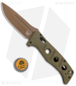 Benchmade Adamas Automatic Knife Olive G-10 (3.8" FE) 2750FE-2 -Adventure Knife Shop Benchmade Adamas Auto Olive G 10 FE 2750FE 2 BHQ 118568 jr bottlecap