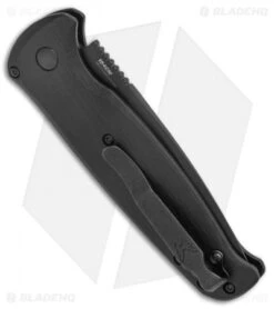 Benchmade CLA Drop Point Automatic Knife Black G-10 (3.4" Black) 4300BK -Adventure Knife Shop Benchmade CLA DP Auto black G 10 Black 4300BK BHQ 27082 jr side