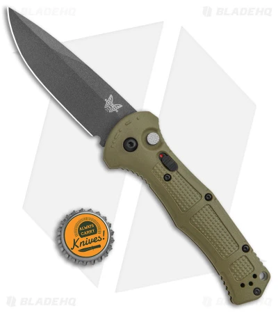 Benchmade Claymore Automatic Knife OD Green Grivory (3.6" Black) 9070BK-1 Benchmade Claymore Automatic Knife OD Green Grivory (3.6" Black) 9070BK-1 -Adventure Knife Shop Benchmade Claymore Auto OD Green Grivory Black 9070BK 1 BHQ 137240 jr bottlecap