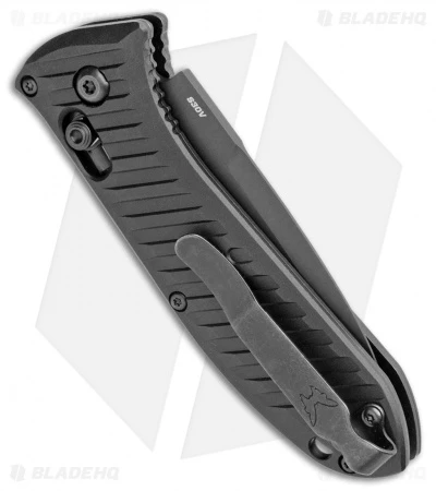 Benchmade 5750BK Mini Presidio II Automatic Knife (3.2" Black) Benchmade 5750BK Mini Presidio II Automatic Knife (3.2" Black) -Adventure Knife Shop Benchmade Mini Presidio II Auto Black 5750BK BHQ 108953 jr side