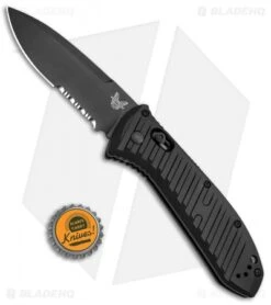Benchmade 5700SBK Auto Presidio II Automatic Knife (3.7" Black Serr) -Adventure Knife Shop Benchmade Presidio II AXIS Black Serr Auto 5700SBK BHQ 51642 jr bottlecap 2