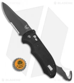 Benchmade Triage AXIS Lock Automatic Knife (3.58" Black Serr) 9170SBK -Adventure Knife Shop Benchmade Triage AXIS Lock Auto Black Serr 9170SBK BHQ 15157 jr bottlecap