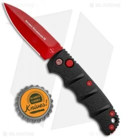 Boker Black Widow Mini Kalashnikov Automatic Knife Dagger (2.5" Red D2) -Adventure Knife Shop Boker Black Widow Mini Kalashnikov Auto Dagger Red 01KALS57NSOI BHQ 96966 jr bottlecap update