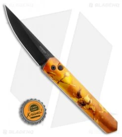 Boker Burnley Kwaiken Automatic Knife Frank Frazetta Series LE Gold (3.5" Black) -Adventure Knife Shop Boker Burnley Kwaiken Automatic Knife Gold Frazetta BHQ 95714 ns bottlecap