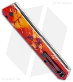 Boker Burnley Kwaiken Automatic Knife Frank Frazetta Series LE Red (3.5" Black) -Adventure Knife Shop Boker Burnley Kwaiken Automatic Knife Red Frazetta BHQ 95715 ns side