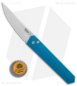Boker Burnley Kwaiken Automatic Knife Blue (3.5" Stonewash) 06EX299SOI Pro-Tech -Adventure Knife Shop Boker Burnley Kwaiken Blue Stonewash Protech BHQ 83281 er bottlecap