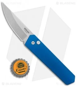 Boker Burnley Kwaiken Compact Automatic Knife Blue (3" Stonewash) Pro-Tech -Adventure Knife Shop Boker Burnley Kwaiken Compact Auto Blue SW 01BO213SOI BHQ 124594 jr bottlecap