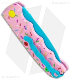 Boker Mini Dessert Warrior Kalashnikov Dagger Automatic Knife (2.5" Blue) Donut -Adventure Knife Shop Boker Desert Warrior Mini Kalashnikov Dagger Auto Blue Donut BHQ 113886 jr side