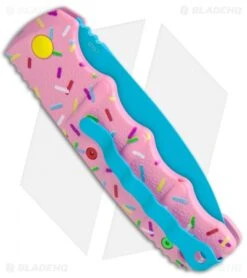 Boker Dessert Warrior Kalashnikov Dagger Automatic Knife (3.25" Blue) Donut -Adventure Knife Shop Boker Dessert Warrior Kalashnikov Dagger Auto Donut Blue 01KALS72NSOI BHQ 108010 jr side