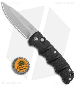 Boker Kalashnikov Drop Point Automatic Knife Black Aluminum (3.25" Stonewash) 3 Boker Kalashnikov Drop Point Automatic Knife Black Aluminum (3.25" Stonewash) -Adventure Knife Shop Boker Kalashnikov Auto Black D2 SW BHQ 144760 jr bottlecap
