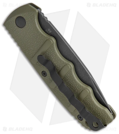 Boker Kalashnikov Drop Point Automatic Knife OD Green (3.25" Smokewash) Boker Kalashnikov Drop Point Automatic Knife OD Green (3.25" Smokewash) -Adventure Knife Shop Boker Kalashnikov Auto OD Green D2 Smokewash BHQ 144761 jr side
