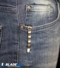 Boker Kalashnikov Dagger Automatic Knife Black Aluminum (3.25" Smokewash D2) -Adventure Knife Shop Boker Kalashnikov Automatic Knife Black Bead Blast KALS74 BHQ 0103 kp in pocket web 13