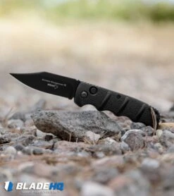 Boker Kalashnikov Bowie Automatic Knife Black (3.25" Black D2) -Adventure Knife Shop Boker Kalashnikov Bowie Auto Black Black 01KALS76BN BHQ 17111 jr lifestyle