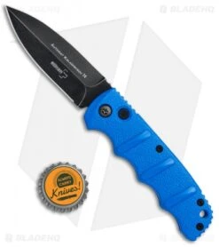 Boker Kalashnikov Dagger Automatic Knife Blade HQ Blue (3.25" Smokewash D2) -Adventure Knife Shop Boker Kalashnikov Dagger Auto Blue Black 01KALS32N BHQ 75530 jr bottlecap 2