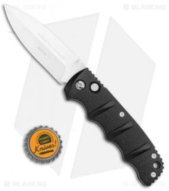 Boker Kalashnikov Dagger Automatic Knife Black (3.25" Satin D2) -Adventure Knife Shop Boker Kalashnikov Dagger Black Satin BHQ 9485 or BHQ 110509 jr bottlecap