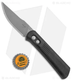 Boker Lundquist Alluvial Automatic Knife Black (3" Satin) -Adventure Knife Shop Boker Lundquist Alluvial Auto Black Aluminum BB BHQ 125067 jr bottlecap
