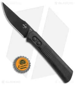 Boker Lundquist Alluvial Automatic Knife Black (3" Black) -Adventure Knife Shop Boker Lundquist Alluvial Auto Black Aluminum Black BHQ 125068 jr bottlecap
