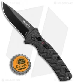 Boker Mini Strike Automatic Knife Black Aluminum (2.6" Black D2) -Adventure Knife Shop Boker Mini Strike Auto Black Black 01BO436NSOI BHQ 99629 jr bottlecap