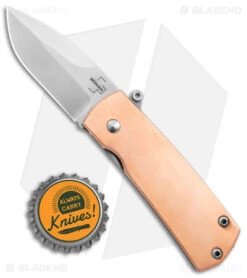Boker Plus Shamsher Automatic Liner Lock Knife Copper (1.9" Satin) 01BO362 -Adventure Knife Shop Boker Plus Shamsher Auto LL Copper Satin BHQ 139171 jr bottlecap