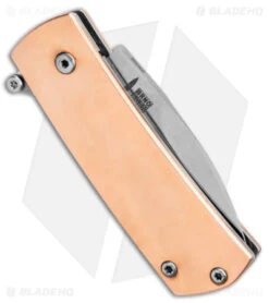 Boker Plus Shamsher Automatic Liner Lock Knife Copper (1.9" Satin) 01BO362 -Adventure Knife Shop Boker Plus Shamsher Auto LL Copper Satin BHQ 139171 jr side