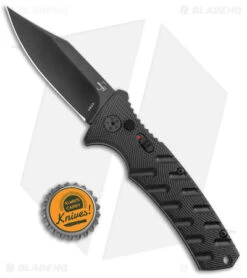 Boker Plus Strike Bowie Automatic Knife Black (3.25" Black ) -Adventure Knife Shop Boker Plus Strike Bowie Auto Black Black BHQ 125300 jr bottlecap