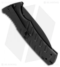 Boker Plus Strike Dagger Automatic Knife Black (3.25" Black D2) -Adventure Knife Shop Boker Plus Strike Dagger Auto Black Black 01BO428NSOI BHQ 97035 jr side