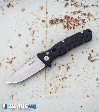 Boker Plus Strike Tanto Automatic Knife (3.25" Black Serr D2) Boker Plus Strike Tanto Automatic Knife (3.25" Black Serr D2) -Adventure Knife Shop Boker Plus Strike Drop Point Automatic Knife Stonewash 01BO400N BHQ 32040 kp lifestyle web