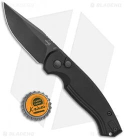 Boker Plus Vox Karakurt Automatic Knife Black Aluminum (3" Black) 01BO365 -Adventure Knife Shop Boker Plus Vox Karakurt Auto Black Aluminum Black BHQ 120632 jr bottlecap