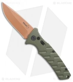 Boker Strike Desert Warrior Automatic Knife OD Green (3.25" D2 Copper)