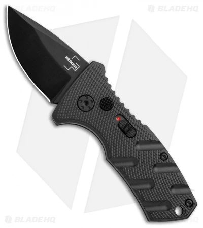 Boker Stubby Strike CA Legal Automatic Knife (1.9" Black D2) Boker Stubby Strike CA Legal Automatic Knife (1.9" Black D2) -Adventure Knife Shop Boker Stubby Strike CA Legal Auto Black 01BO441NSOI BHQ 99647 jr