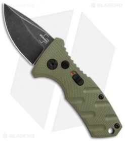 Boker Stubby Strike CA Legal Automatic Knife OD Green (1.9" Smokewash D2)