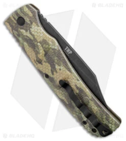 Boker TNP XXL Kalashnikov Bowie Automatic Knife Rattlesnake Camo (4.75" BW D2) -Adventure Knife Shop Boker TNP XXL Kalashnikov Rattlesnake Camo Bowie Auto Black Wash BHQ 173719 jr side