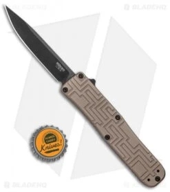 Boker USA OTF Automatic Knife Coyote Aluminum (3.5" Black) 06EX262 -Adventure Knife Shop Boker USA OTF Auto Coyote Aluminum Black 06EX262 BHQ 94127 jr bottlecap