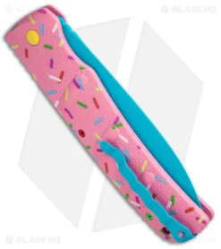Boker XXL Kalashnikov Exclusive Dessert Warrior Automatic Knife (4.75" Blue) -Adventure Knife Shop Boker XXL Kalashnikov Auto Dessert Warrior BHQ Exclusive Pink Blue BHQ 126276 jr side