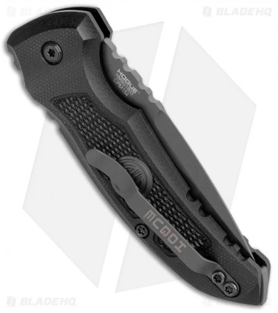 Hogue Knives A01 Microswitch Auto Knife Sig Medallion Drop Point (2.6" Black) Hogue Knives A01 Microswitch Auto Knife Sig Medallion Drop Point (2.6" Black) -Adventure Knife Shop Hogue A01 Microswitch Wharncliffe Black Sig Medallion Black 16112 BHQ 100451 jr side