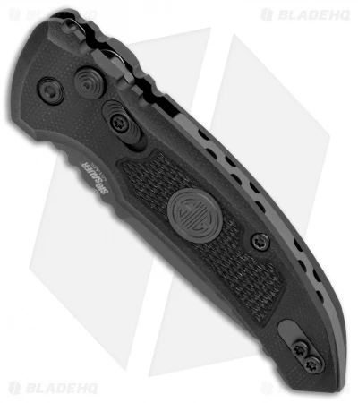 Hogue Knives A01 Microswitch Auto Knife Sig Medallion Drop Point (2.6" Black) Hogue Knives A01 Microswitch Auto Knife Sig Medallion Drop Point (2.6" Black) -Adventure Knife Shop Hogue A01 Microswitch Wharncliffe Black Sig Medallion Black 16112 BHQ 100451 jr spine