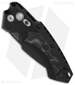 Hogue Knives EX-A05 Spear Point Automatic Knife Black G-Mascus (3.5" Black) -Adventure Knife Shop Hogue Auto Black spear point black blade BHQ 80673 er spine