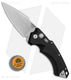 Hogue Knives EX-A05 Spear Point Automatic Knife Black (3.5" Stonewash) 34530 -Adventure Knife Shop Hogue Automatic Black spear point tumble BHQ 80668 er bottlecap