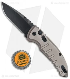 Hogue Knives A01 Microswitch Automatic Knife Flat Dark Earth (2.6" Black) 24117 -Adventure Knife Shop Hogue Knives A01 Microswitch Auto Flat Dark Black 24117 BHQ 78510 jr bottlecap