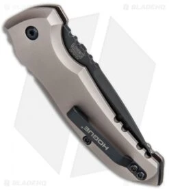 Hogue Knives A01 Microswitch Automatic Knife Flat Dark Earth (2.6" Black) 24117 -Adventure Knife Shop Hogue Knives A01 Microswitch Auto Flat Dark Black 24117 BHQ 78510 jr side