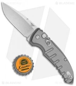 Hogue Knives A01 Microswitch Automatic Knife Gray (2.6" Stonewash) 24112 -Adventure Knife Shop Hogue Knives A01 Microswitch Auto Gray SW 2412 BHQ 78509 jr bottlecap