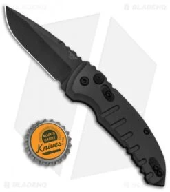 Hogue Knives A01 Microswitch Automatic Knife Black (2.6" Black) 24116 -Adventure Knife Shop Hogue Knives A01 Microswitch Black Black 24116 BHQ 94205 jr bottlecap 1