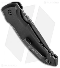 Hogue Knives A01 Microswitch Automatic Knife Black (2.6" Black) 24116 -Adventure Knife Shop Hogue Knives A01 Microswitch Black Black 24116 BHQ 94205 jr side 1