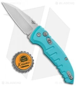 Hogue Knives A01 Microswitch Wharncliffe Automatic Knife Aqua (2.6" SW) 24103 -Adventure Knife Shop Hogue Knives A01 Microswitch Wharncliffe Auto Aqua SW 24103 BHQ 92702 jr bottlecap