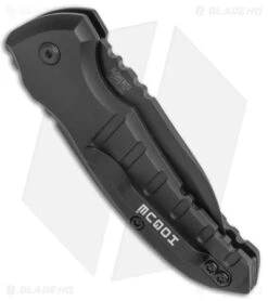 Hogue Knives A01 Microswitch Wharncliffe Automatic Knife Black (2.6" Black) -Adventure Knife Shop Hogue Knives A01 Microswitch Wharncliffe Auto Black Black BHQ 78914 jr side