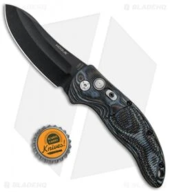 Hogue Knives EX-A04 Automatic Knife Black/Gray G-Mascus (3.5" Black) 34439 -Adventure Knife Shop Hogue Knives EX A04 Auto Black Gray G Mascus Black 34439 BHQ 91394 jr bottlecap