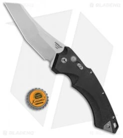 Hogue Knives EX-A05 Wharncliffe Automatic Knife Black (4" Stonewash) 34500 -Adventure Knife Shop Hogue Knives EX A05 Wharncliffe 4in Auto Black SW 34500 BHQ 100444 jr bottlecap