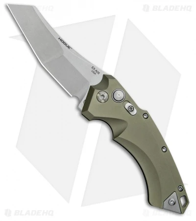 Hogue Knives EX-A05 Wharncliffe Automatic Knife OD Green (3.5" Stonewash) 34521 Hogue Knives EX-A05 Wharncliffe Automatic Knife OD Green (3.5" Stonewash) 34521 -Adventure Knife Shop Hogue Knives EX A05 Wharncliffe Auto OD Green SW 34521 BHQ 100448 jr