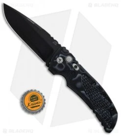 Hogue Knives EX-A01 Automatic Knife Black G-10 (4" Black) -Adventure Knife Shop Hogue Knives EX01 Auto DP Black G 10 Black Plain 34119 BHQ 9961 jr bottlecap